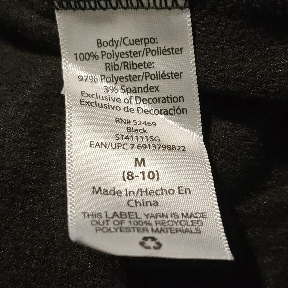 Womens Black Velour Medium Pajamas - Picture 9 of 9